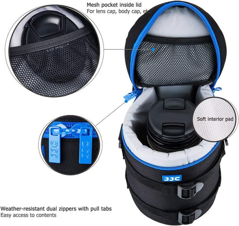 70-200mm f4L 28-300mm f3.5-5.6 70-200mm f4G 80-200mm f2.8D 4.3" 7.4"(D JJC Deluxe Lens Case Pouch Bag for Canon EF IS