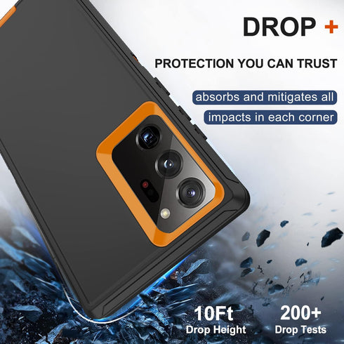 Galaxy Note 20 Ultra Case - Military Grade Heavy Duty Shockproof Cover with Belt Clip Holster & 2 Screen Protectors