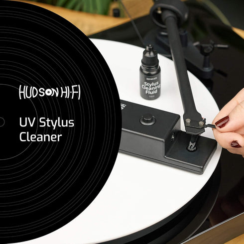 Hudson Hi-Fi Turntable Ultra Sonic Stylus Cleaner - Vinyl Stylus Needle Cleaner for Turntable Record Player - Anti