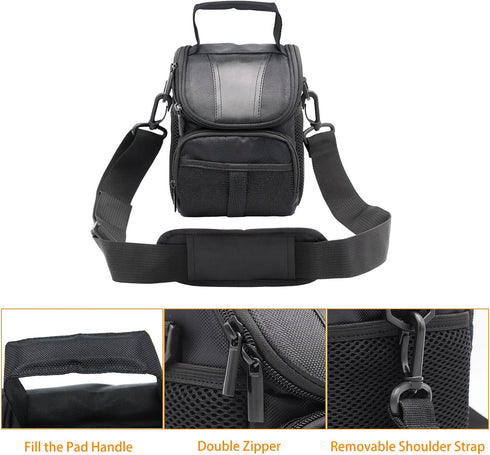FOSOTO Waterproof Camera Case Bag - Compatible for Canon EOS M10 M6 M2, Nikon P600, Sony RX10M3, Olympus EM10