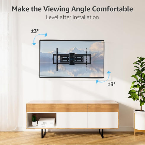 MOUNTUP Full Motion TV Wall Mount for 42-82 inch TVs, Articulating Swivel and Tilt Bracket, Max VESA 600x400mm