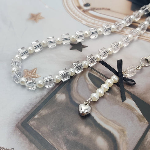 cioatu 2 Pack Phone Charms, Cute Aesthetic Beaded PhoneCharm Strap Phone Lanyard String PhoneChain Accessories for Bag