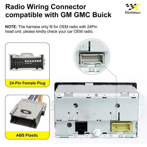20042009/Chevy 20002012/GMC 20022012,Stereo Cable(4PCS) Radio Wiring Harness with Male and Female Plug Compatible