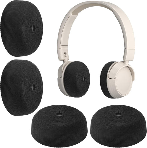 PChero 2 Pairs Headphone Ear Pads Covers with Stretchable Knit Fabric, Washable Earcup Protectors for On-Ear Headset