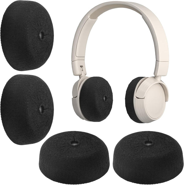 PChero 2 Pairs Headphone Ear Pads Covers with Stretchable Knit Fabric, Washable Earcup Protectors for On-Ear Headset