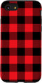 Red Black Buffalo Plaid Lumberjack Case for iPhone SE (2020), 7, and 8 - Stylish Protection for Your Device!