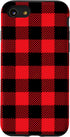 Red Black Buffalo Plaid Lumberjack Case for iPhone SE (2020), 7, and 8 - Stylish Protection for Your Device!