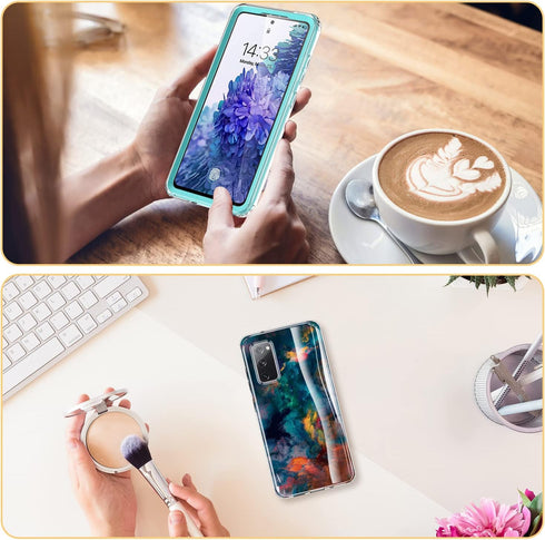 Esdot Compatible with Samsung Galaxy S20 FE Case, Built-in Screen Protector with Fashionable Designs for Women