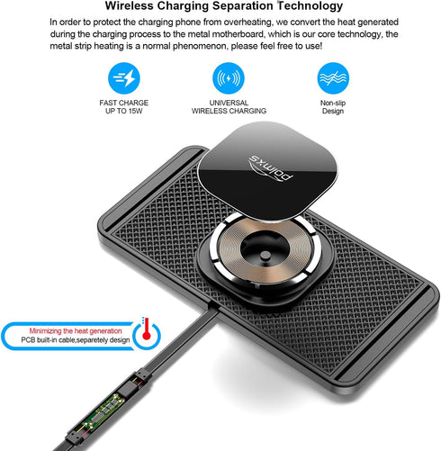 POLMXS iphone12/13/14/15/16 Airpods(C1MAG) Magnetic Wireless Charger car Fast Charging pad Wireless Phone Charger Cell