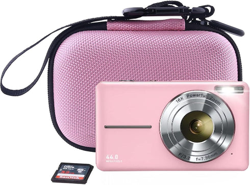 WERJIA Kids Camera Case for CAMKORY/VAHOIALD/Nsoela/IWEUKJLO/Lecran FHD 1080P Digital Camera for Kids - Pink