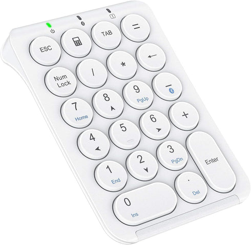 iClever Number Pad, KP08 Bluetooth Number Pad, Ultra Slim and Lightweight, USB-C Charge, for Laptop, iPad, Mac, PC