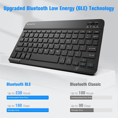 Fintie Keyboard Case for Samsung Galaxy Tab S6 10.5" 2019, Slim Cover with Detachable Wireless Bluetooth Keyboard, Black