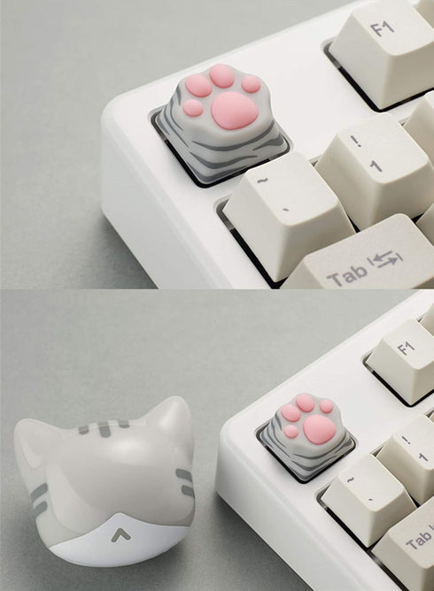 SYA ZOMOPLUS Cute Cat Paw Keycap, Squishy Paw Custom Keycap for Mechanical Keyboard, Suitable for Cherry MX/Gateron