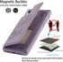 Cavor Card Holder Case for iPhone 11 Pro Max - PU Leather Shockproof Wallet with Credit Card Slots, Heart Purple