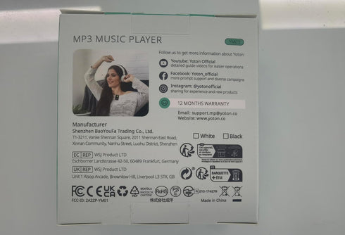 YOTON MP3 Player with Bluetooth 5.2, 32GB Mini HiFi Music Player with Sports Clip, Portable for Kids, FM Radio,