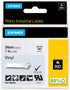 Industrial Vinyl Labels, 1", Black Print on White Tape by DYMO Rhino