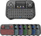 Mini Wireless Keyboard with Touchpad Mouse Combo, 7 Colors RGB Backlit, Portable 2.4Ghz for Android TV, Smart TV, PC,