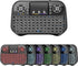 Mini Wireless Keyboard with Touchpad Mouse Combo, 7 Colors RGB Backlit, Portable 2.4Ghz for Android TV, Smart TV, PC,