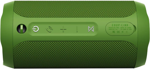 EDUPLINK Bluetooth Speaker, Portable Waterproof IPX7 Speaker, TWS Pairing Stereo, Long Playtime for Home & Travel, Green
