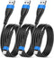 OIITH MFi Certified iPhone Charger Cable 3 Pack 3 Ft, Fast 2.4A Lightning Charging Cord for iPhone 12/11/XS/Max/XR