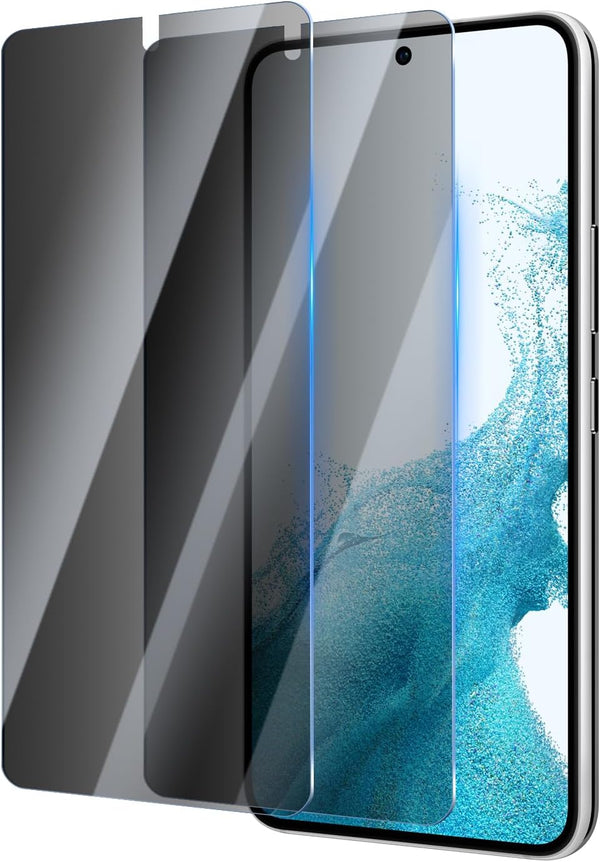 Privacy Screen Protector for Samsung Galaxy S22 Plus/S23 Plus 6.6 Inch, 2 Pack, Anti-Spy Scratch Resistant