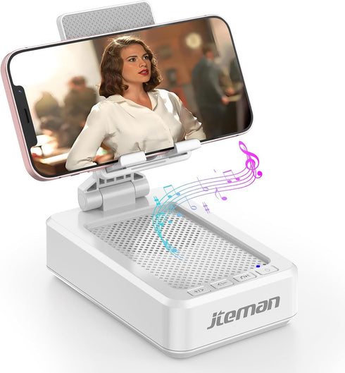 JTEMAN Portable Phone Stand with Speaker Bluetooth Wireless,Gifts for Men Women,Birthday for Women,Kitchen