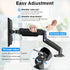 MOUNTUP Single Monitor Desk Mount, Adjustable Gas Spring Arm for Max 32 Inch Screen, VESA Mount Bracket, Black