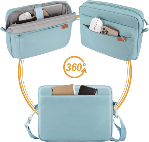 SIMTOP Waterproof Tablet Sleeve Bag, 11 inch Daily Shoulder Bag for Tablet, Crossbody Bag with Smart Organization for