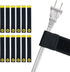 Selfie Straps by Wrap-It Storage, 6-inch Black Elastic Hook and Loop Cord Organizer Wraps, 12-Pack