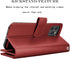 Njjex iPhone 12 Pro Max Wallet Case - 9 Card Slots, PU Leather, Detachable Kickstand (Wine Red)
