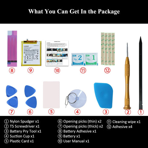 Replacement Battery for Moto G Stylus 2021, Model XT2115 with Repair Tools Kit and User Manual