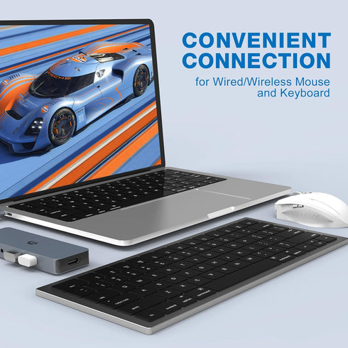 HOPDAY 10 1 4K 100W,USB 3.0 5Gbps,SD/TF USB C Hub - in Multiport USB C Adapter with HDMI, USB C Docking Station, PD