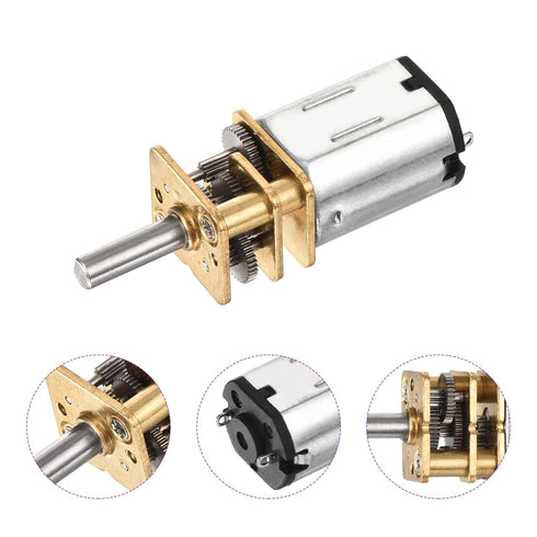 2Pcs 6V 300RPM 6 10mm DMiotech Rated Torque Output Shaft Length Micro DC Speed Reduction Motor Mini Metal Gearbox Motor