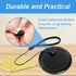 Lens Cap Tether and Microfiber Cleaning Cloth - Black Center Pinch Lens Cap with Leash Holder, Compatible with Most SLR