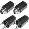 CESS 6.35mm 1/4 Inch Female Stereo TRS Audio Socket Jack Connector Panel/Chassis Mount - 4 PACK
