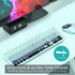 Wireless Keyboard and Mouse Combo - 2.4GHz USB Cordless Round Keys Set for Laptop, Computer, TV (Indigo Blue)