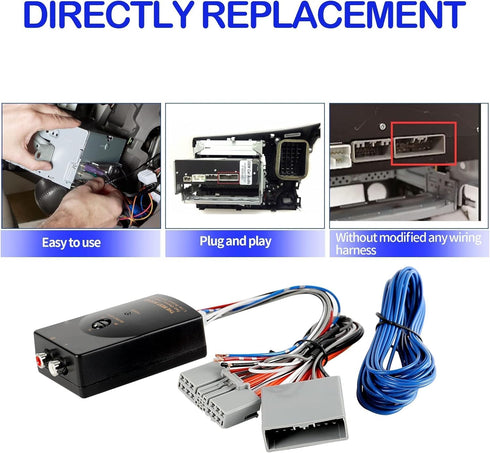 NuIth Amplifier Subwoofer Interface Adapter - Compatible with Honda Civic Pilot Fit 2006-2012, Acura RDX 2007-2015