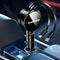 Retractable Car Charger for iPhone and Android, Fast Charging with Retractable Cords (2.6Ft), USB-C Ports, Compatible