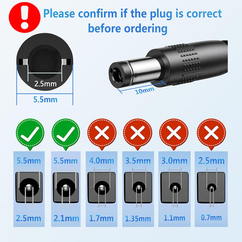 5Volt 1A Power Supply Adapter, AC/DC Adapter 100V-240V to DC 5V Power Supply for Security Camera Baby Monitor