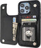 Compatible Black iPhone 14 Pro Max Wallet Case, with Card Holder, PU Leather Kickstand and Durable Shockproof Cover