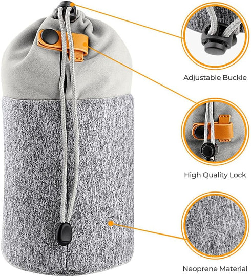 K&F Concept Lens Pouch 2-in-1 Expandable Camera Lens Bag Case for Canon, Nikon, Sony, Pentax, Olympus