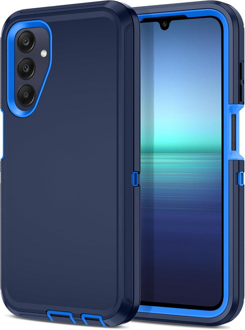 I-HONVA Shockproof Dust/Drop Proof Case for Samsung Galaxy A25 5G, Rugged Heavy Duty 3-Layer Protection, Navy Blue