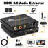 4K 3.5mm 4K@60Hz 2.2 3D 4:4:4 Tendak HDMI Audio Extractor, HDMI to Optical SPDIF + Stereo + RCA L/R Audio Adapter