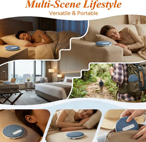 Uceento 2026 Pillow Speaker for Sleeping, Mini Bluetooth Pillow Speakers, Ultra-Thin Under Pillow Speaker with White