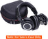 Audio-Technica ATH-M30X / ATH-M50X / ATH-M40X / ATH-M50xBT2 Headphone Case - Hard Protective Travel Bag (Black)
