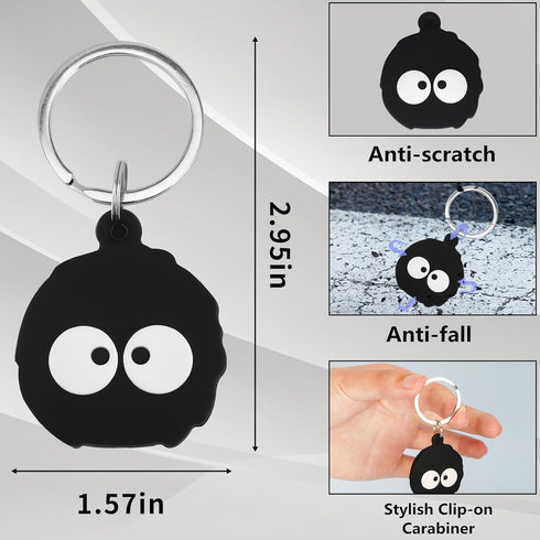 Soft Silicone Case Cover for Airtag, Compatible with Apple Air Tag Holder Keychain for Keys