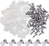 Hicarer 50 Pack R-Type Cable Clip Wire Clamp, Nylon Screw Mounting Fastener Clips with Screws for Wire Management