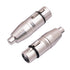 2Pack XLR Female to RCA Female Adapter Converter, Gender Changer Audio Coupler