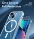 FNTCASE iPhone 13 Mini Case: Slim Clear Magnetic Cover | Military Grade Shockproof, Anti-Yellowing, Thin Protection.
