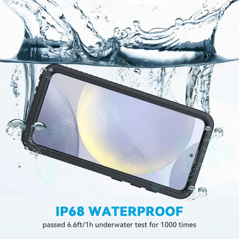Lanhiem Magnetic Case for Samsung Galaxy S24, IP68 Waterproof Dustproof Rugged Full Body Cover with Screen Protector